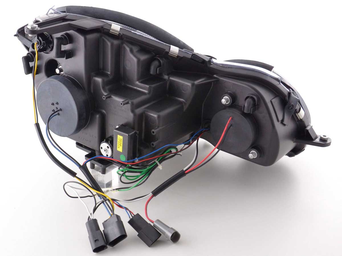Scheinwerfer Set Daylight LED TFL-Optik Mercedes E-Klasse Typ W211 02-06 schwarz Scheinwerfer Set Daylight LED TFL-Optik Mercedes E-Klasse Typ W211 02-06 schwarz
